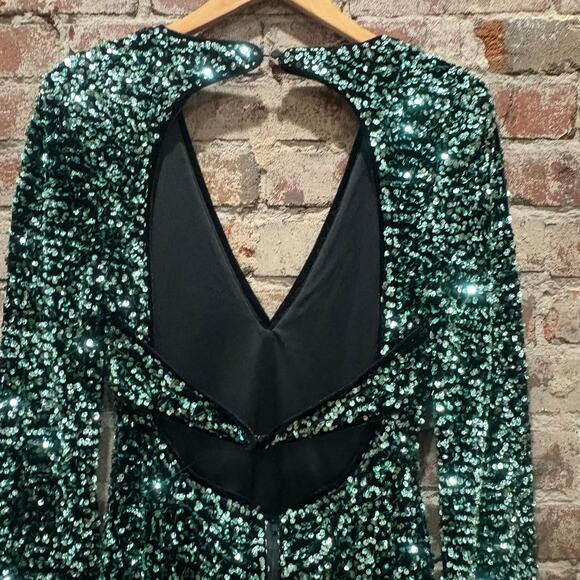 Bardot Lilia‎ Sequin Mini Dress in Green Size xxl US Size 12 - Picture 10 of 10